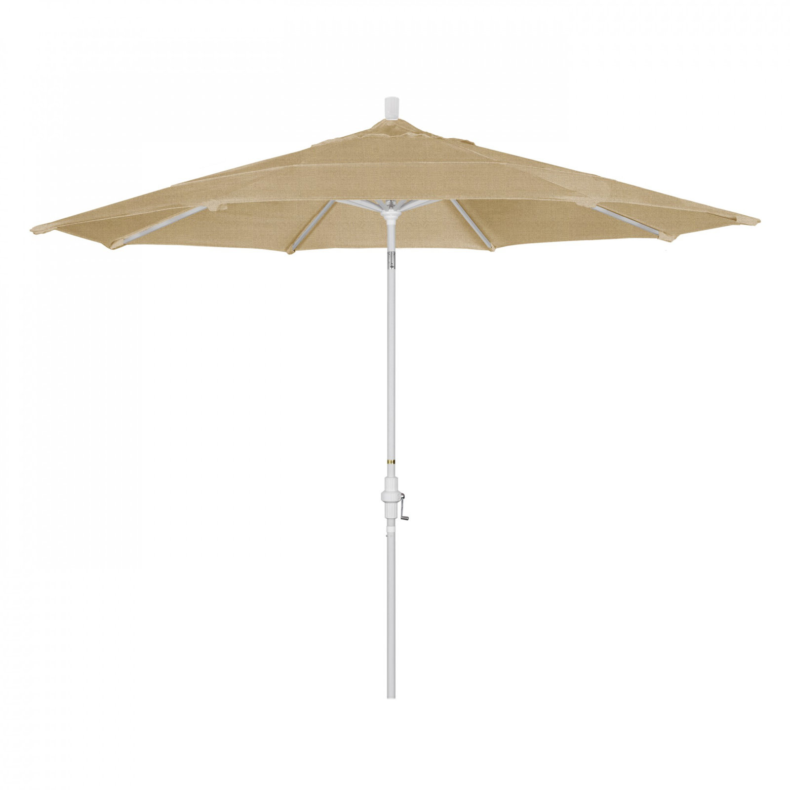 Broadmeade 132'' Sunbrella® Outdoor Umbrella, Canvas Air Blue Sunbrella® Canvas, Matted White