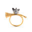 Rond de serviette en métal Fox