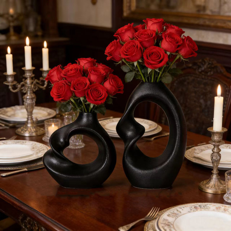 Vase de table Keyner, Noir