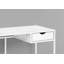 Modern Laminate Computer Desk With Metal Frame And Storage Drawer, Perfect For Compact Home Offices.-313581339
