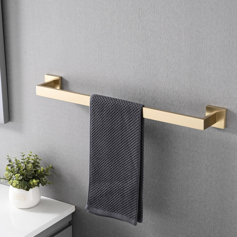 Brushed Gold Bathroom Hardware - 4 Pieces, 304 Steel, Rustproof, Modern Design For Every Area 4 , All Spaces, Brushed Gold