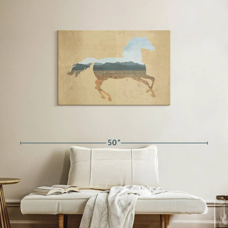 American Southwest Horse Distressed, 24" H x 36" W