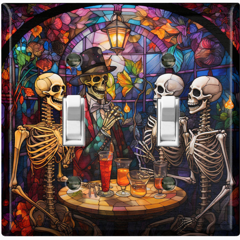 Figurine murale d'Halloween festive squelette Halloween