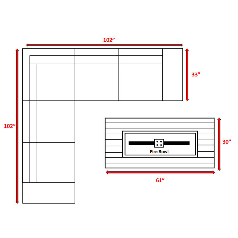 Ensemble de conversation modulaire avec coussins 8 pièces entièrement assemblé