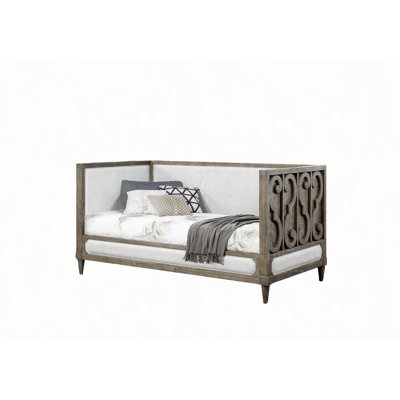 Artesia Tan Fabric Salvaged Daybed