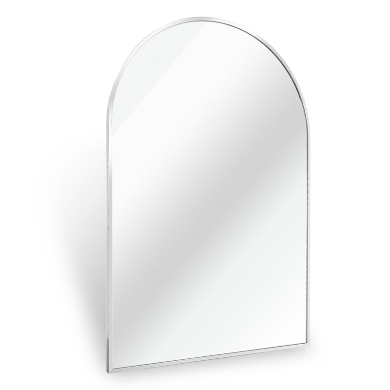 Miroir de bar en métal, Argent argent, 36 po x 24 po 