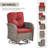 All-Weather Outdoor Wicker Porch Nighttime Family Fire Pit Set With Sofa, Rocking Chairs And Swivel Chairs-1182543507