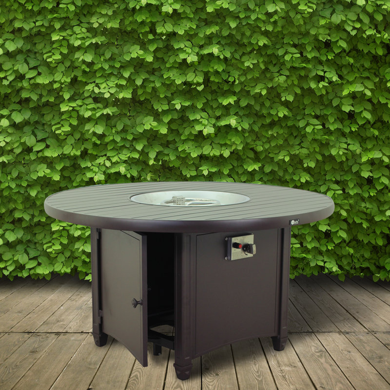 Zarah Round Aluminum Propane Smokeless Fire Pit