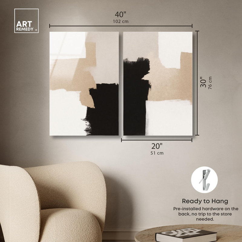 Neutral Harmony Boho Art , H 30 po x l 40 po
