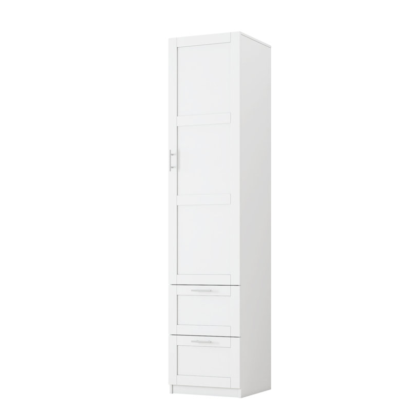 Armoires de garde-manger blanches modernes, panneau de fibres à densité moyenne durable, rangement flexible pour la cuisine et la maison