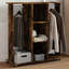 Wardrobe With Wheels 102X38x110 Cm Engineered Wood-1600386782