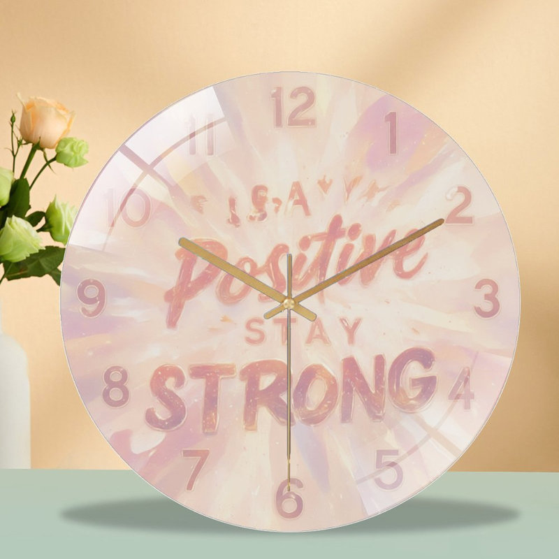 Horloge murale en verre 12 po