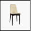 Ensemble de salle à manger 4 pièces en MDF crème médiévale moderne de 63 po avec pieds en métal noir et chaises en polyuréthane, idéal pour la maison et la cuisine