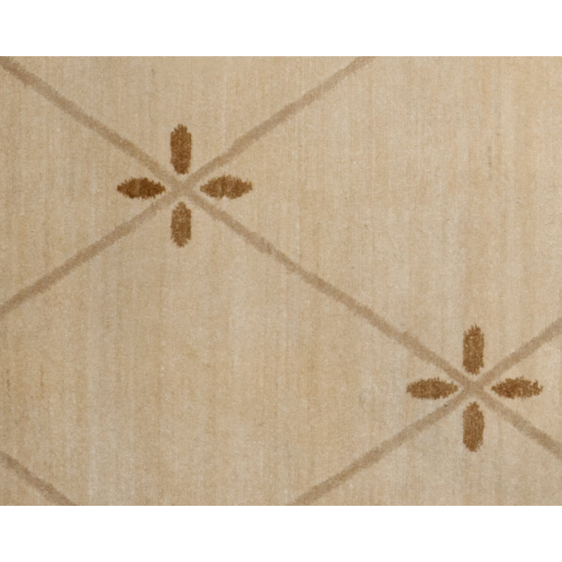 Geometric Area Rug in Beige/Brown, Rectangle 3' x 5'
