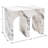 Modern Side Table with Faux Marble Design, M-Shaped End Table For Living Room/Hallway-118588648