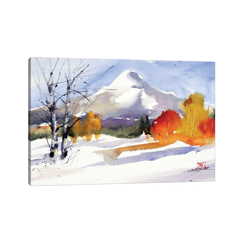 «Fall Meets Winter» par Dean Crouser, reproduction d'art sur toile tendue, H 8 po x l 12 po x P 0,75 po