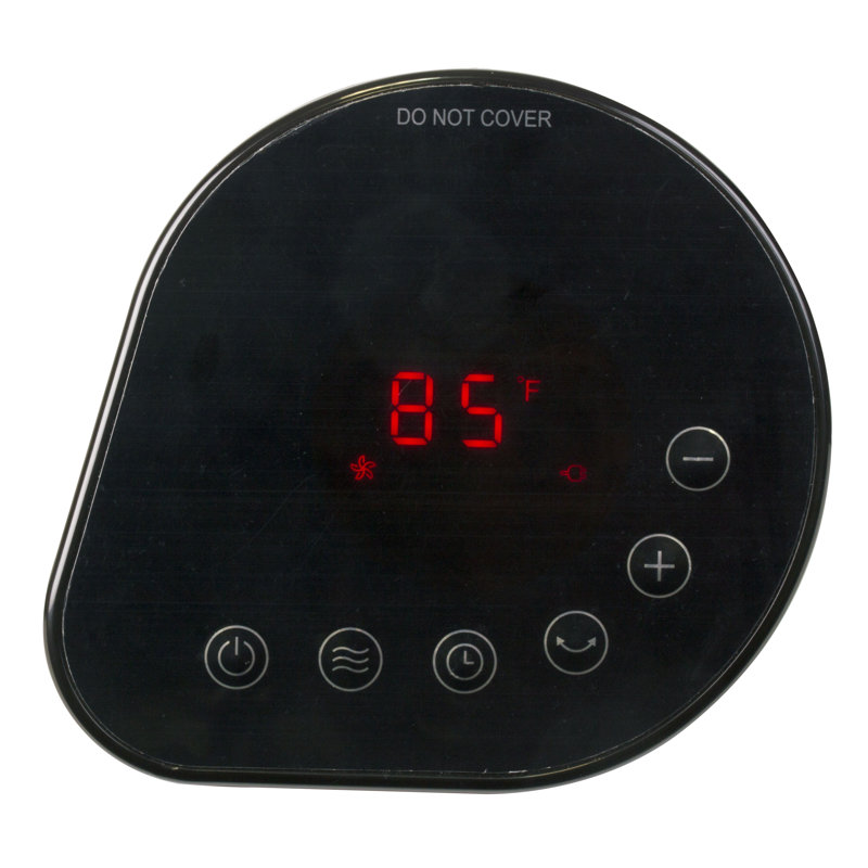 Black Ceramic Electric Tower Heater with Adjustable Thermostat