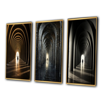 " Beige Tunnel Timeless Classic Passage " 3 - Pieces