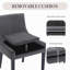 Chaise d'appoint rembourrée en velours côtelé Demarrion-1828228483