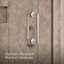 Components 33-5/8-In34-3/8-In W X 71-1/2-In H Frameless Pivot Shower Door With 3/8-In Crystal Clear Glass And Back-To-Back Vertical Door Pulls-867922270