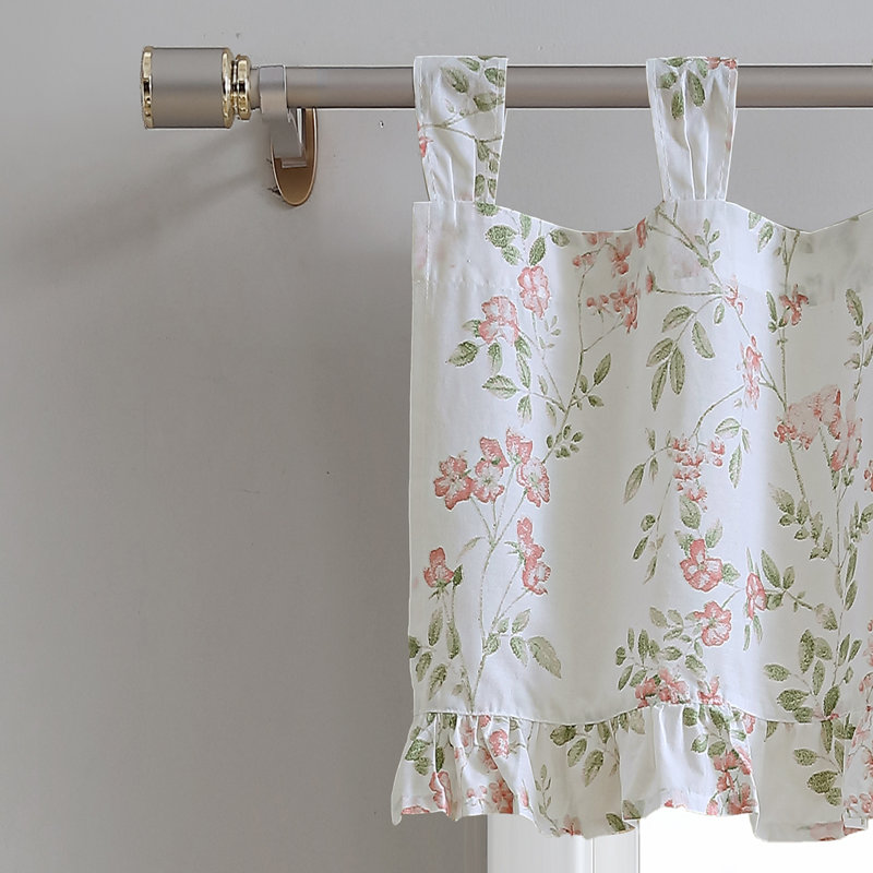 Cantonnière rose en coton Laura Ashley Fawna