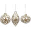 Floral Swirl Ornament  - 4 Inches Set Of 6