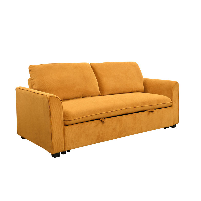 Tekeyla 78'' Firm Square Arms Sleeper Sofa 3 in 1 Convertible  Queen Size Sleeper Sofa Bed with Pull Out Bed