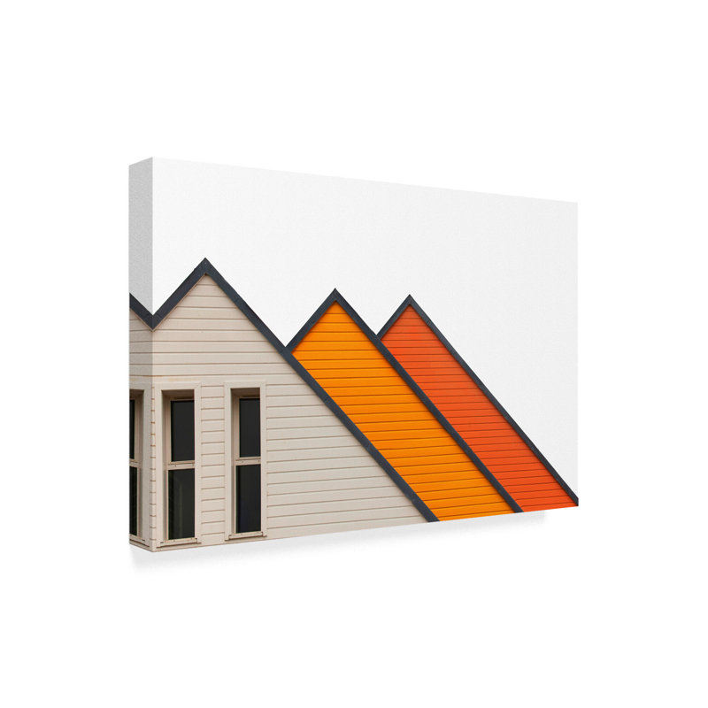 Art mural sur toile tendue - art mural «Orange Homes» Massimo Della Latta pour le salon, la chambre à coucher ou le bureau - 22 x 32