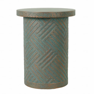 Geometric Indoor/Outdoor Accent Side Table