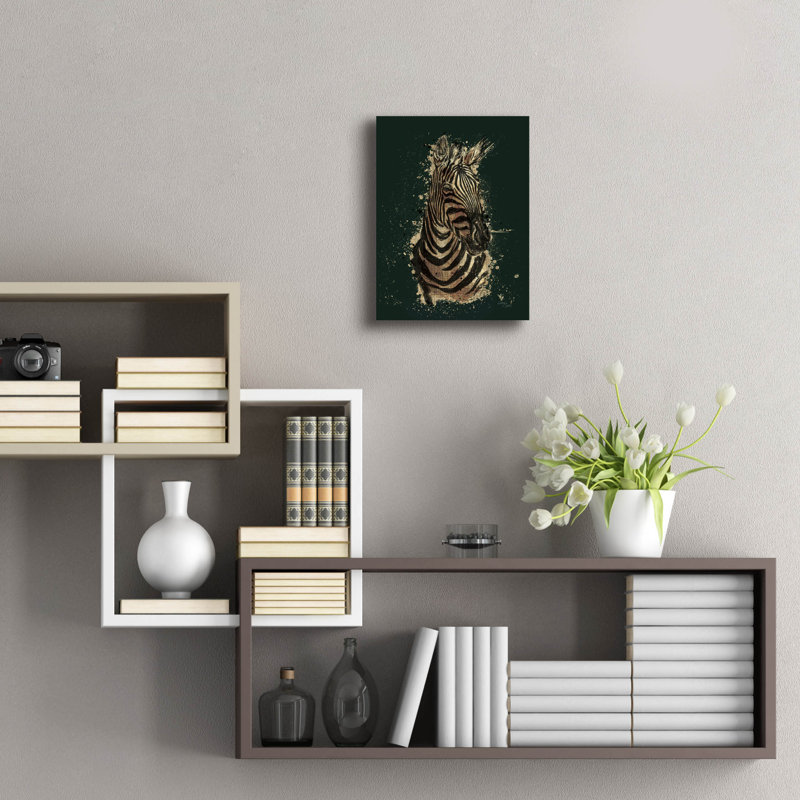 Art mural en verre doré «Afrique d'Afrique 2 sur vert» par Wellington Studio, H 16 po x l 12 po x P 0,13 po