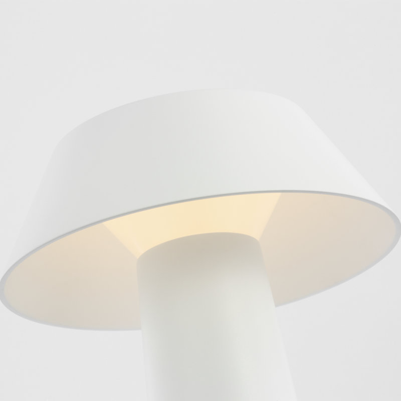 Sesa Short Accent Rechargeable Table Lamp, White