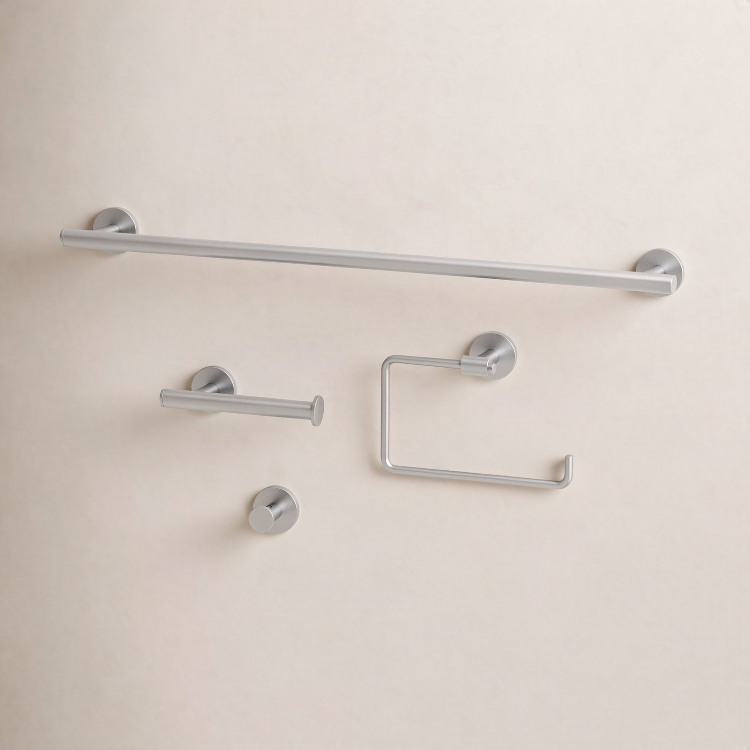Elan 4-Piece Bathroom Hardware Set, Brushed Nickel
