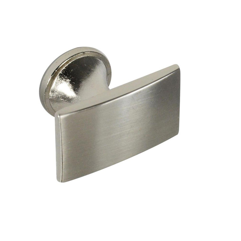 Origins 1 3/16" Length Rectangle Knob, Brushed Nickel