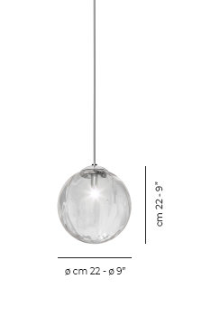 Puppet 1 - Light Pendant, 88" H x 9" W x 9" D, Crystal Transparent, Glossy Chrome