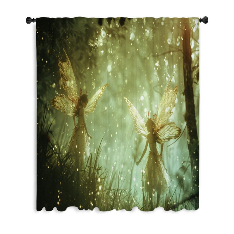 Janellys Sheer Curtain Single Panel, 53" W x 87" L