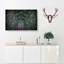 Mesmerising Pink And Green Peacock - Wrapped Canvas Print-55311219