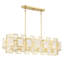 Lustre linéaire à 6 lumières en or véritable