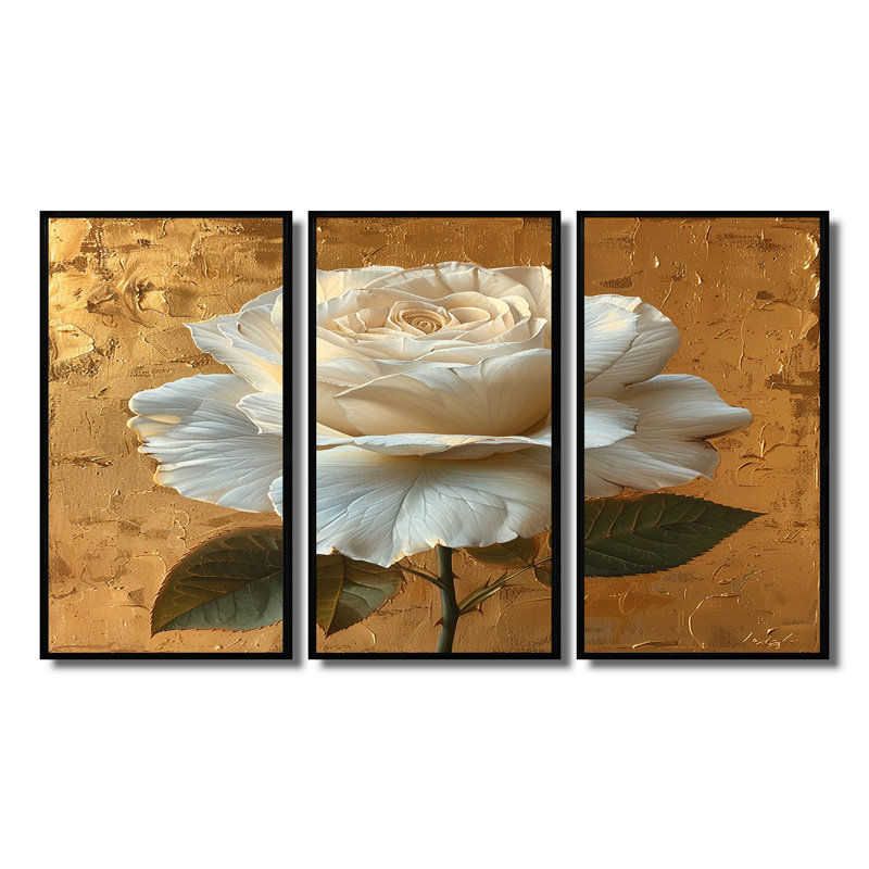 Kairi - ensemble de reproduction d'art mural rose, H 28 po x l 36 po x P 1 po, Cadre flottant noir