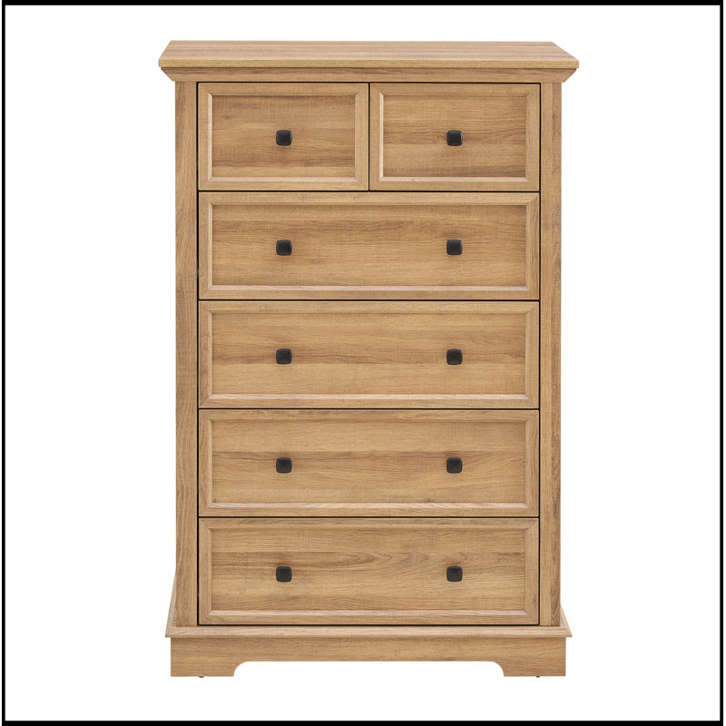 Commodes d'appoint à 6 tiroirs, Naturel