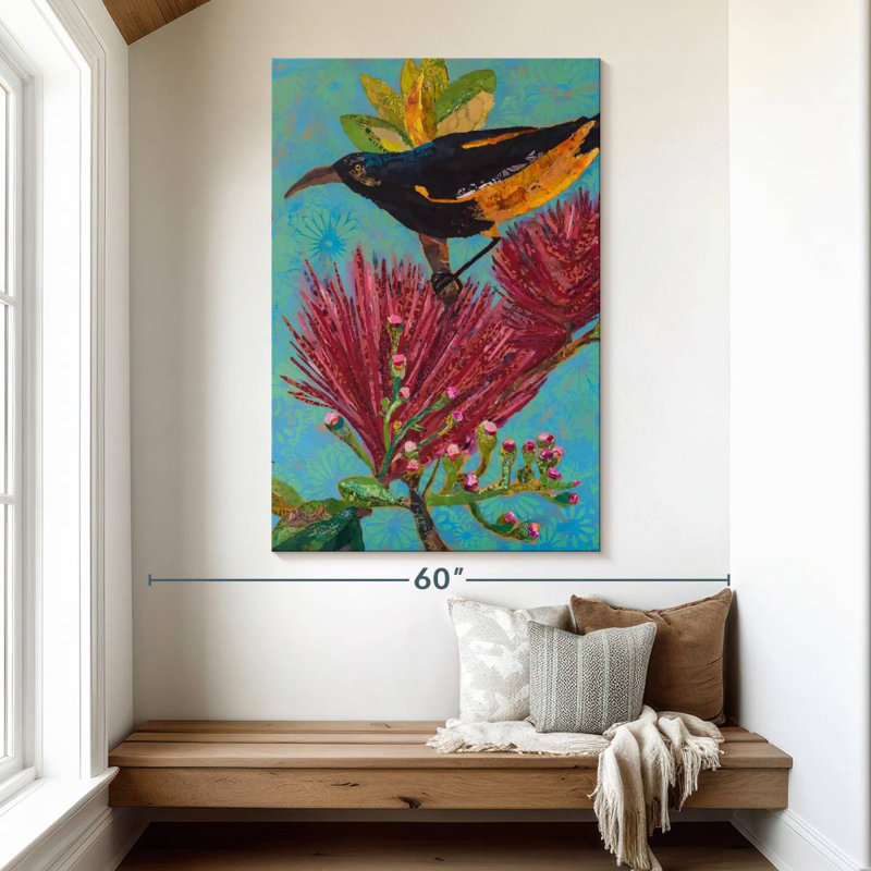 Brampt Hawaiian Bird III, 51" H x 34" W