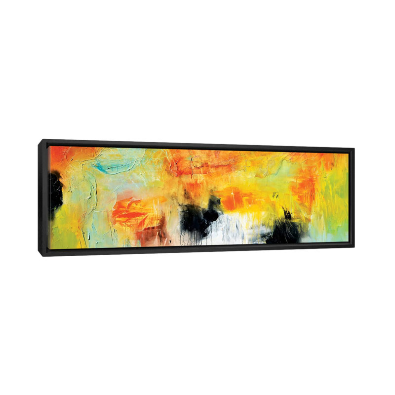 "store date i" , reproduction d’art sur toile tendue, H 12 po x l 36 po x P 1,5 po, Toile avec cadre noir