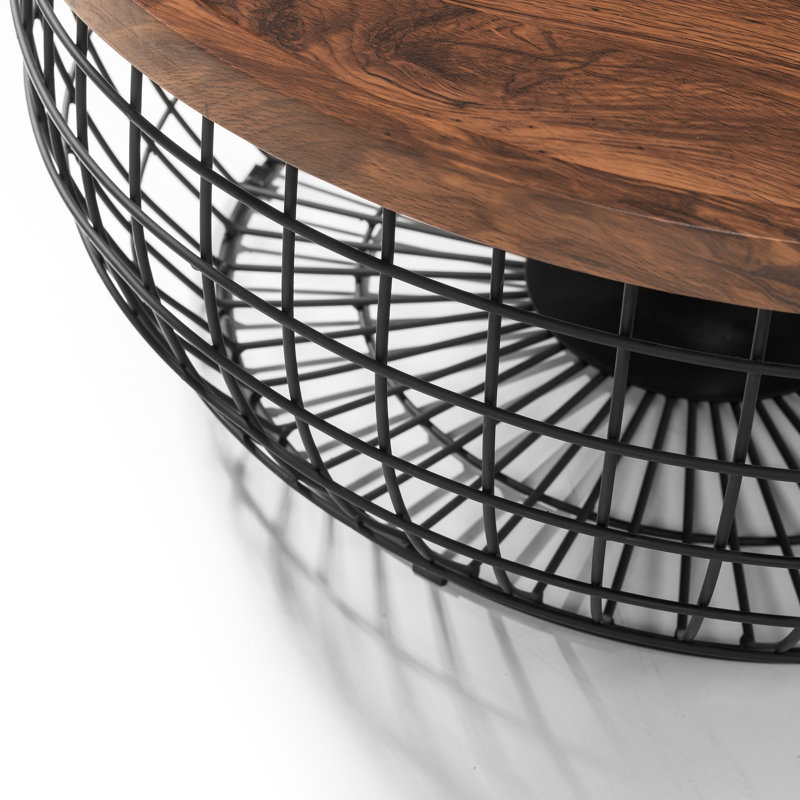Clune Pedestal Coffee Table with Storage