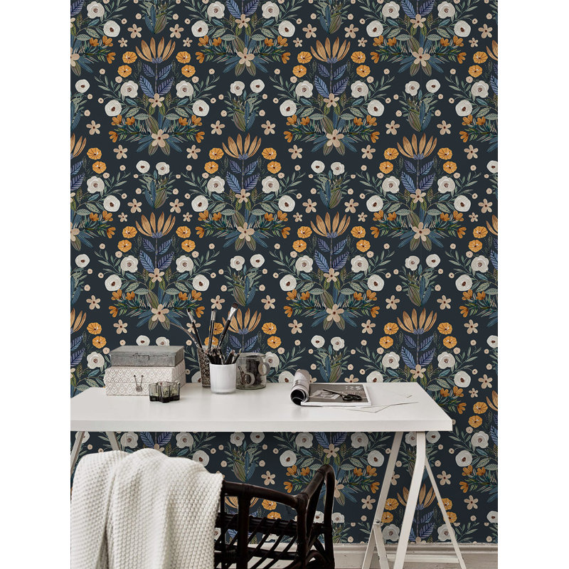 Rouleau de papier peint à motif floral Meggi