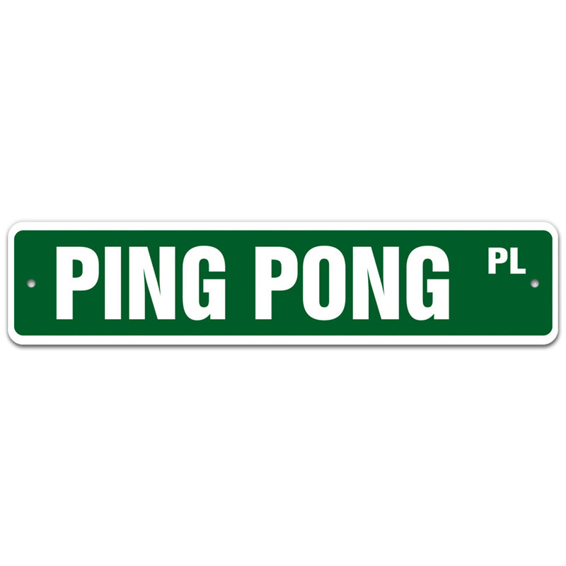 Plaque de rue Zivon, H 4 po x l 18 po x P 0,1 po