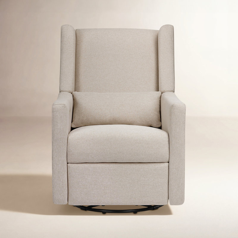 Kiwi Electronic Recliner and Swivel Glider with USB port, Sand Livesmart Basketweave