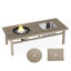 Table basse d'extérieur moderne 47 "