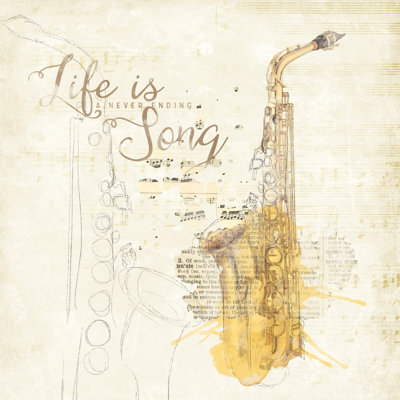 «Musical Gift II» par Katie pertiet - art textuel sur toile tendue