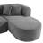 Boneless 107.5" Corner Sectional Sofa L-Shape No Assembly Floor Sectional-1657507553