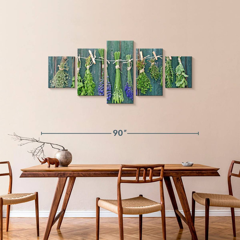 Drying Herbs, 36" H x 80" W
