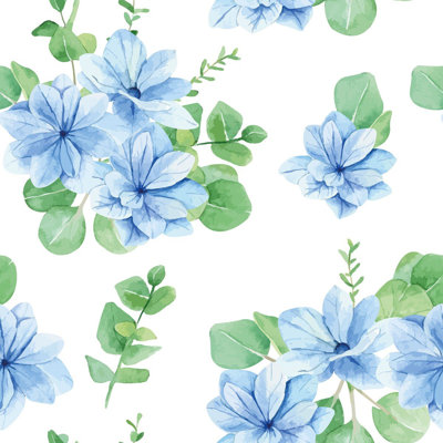 Blueberry Leaves Peel & Stick Wallpaper N016023